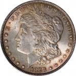 1878 Morgan Silver Dollar. 7 Tailfeathers. Reverse of 1879. MS-63 (PCGS).