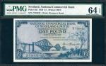 SCOTLAND. National Commercial Bank. 1 Pound, 1959. P-265. PMG Choice Uncirculated 64 EPQ.