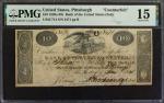 Pittsburgh, Pennsylvania. Bank of the United States (2nd). 1820s-30s. $10. PMG Choice Fine 15. Count
