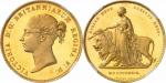 Victoria (1837-1901). Una 1839, 5 souverains (pounds) « Una and the Lion ». « LE » petits caractères