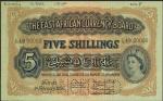 East African Currency Board, a printers archival specimen 5 shillings, Nairobi, 1 February 1956, ser