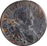 1724-R French Colonies Ecu. Orleans Mint. Gadoury-320, Breen-Unlisted. Le Chameau Treasure. VF Detai