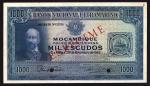 x Banco Nacional Ultramarino, Mozambique, specimen 1000 Escudos, 29 November 1945, no serial numbers