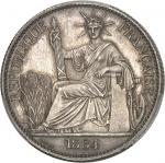 COCHINCHINE - COCHINCHINAIIIe République (1870-1940). 50 cent(ièmes), Flan bruni (PROOF) 1884, A, Pa