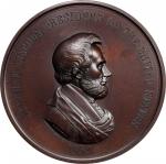 1862 Abraham Lincoln Indian Peace Medal. Large Size. Bronze. 76 mm. Julian IP-38, Cunningham 22-020B