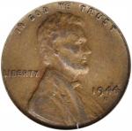 1944-D/S Lincoln Cent. FS-512. VF-35 (ICG).