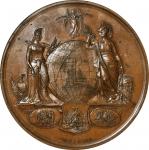 1858 New York Chamber of Commerce Atlantic Cable Completion Medal. Large Size. By Tiffany & Company.