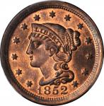 1852 Braided Hair Cent. N-22, 9. Rarity-1. MS-66+ RB (PCGS). CAC.
