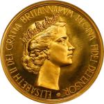 GREAT BRITAIN. Elizabeth II Coronation Gold Medal, 1953. Milan (Stefano Johnson) Mint. NGC MS-67.