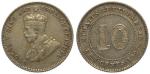 Strait Settlements,Silver 10 cents, 1927,George V on obverse,about uncirculated.