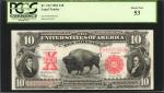 Fr. 122. 1901 $10 Legal Tender Note. PCGS Currency About New 53.
