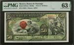 MEXICO. Banco de Durango. 50 Pesos, 1913-14. P-S276Aa. PMG Choice Uncirculated 63 EPQ.