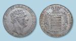 1852年德国萨克森2塔勒银币