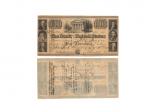 1840年美国发行1000美元银行券，钞票号8802，费城发行，未使用