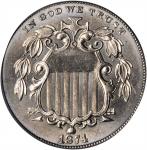 1874 Shield Nickel. MS-64 (PCGS).