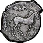 SICILY. Syracuse. Second Democracy, 466-406 B.C. AR Tetradrachm (17.04 gms), ca. 450-440 B.C. NGC Ch