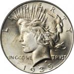 1935 Peace Silver Dollar. MS-66 (PCGS).
