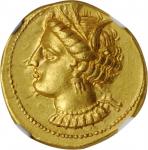 ZEUGITANA. Carthage. AV Stater (9.29 gms), Carthage Mint, ca. 350-320 B.C. NGC Ch AU, Strike: 5/5 Su
