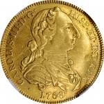 MEXICO. 4 Escudos, 1768-Mo MF. Mexico City Mint. Charles III. NGC AU-50.