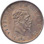 Savoy Coins. Vittorio Emanuele II (1861-1878) 2 Lire 1863 N stemma - Nomisma 905 AG Bella patina