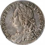 GREAT BRITAIN. Shilling, 1750/46. London Mint. George II. PCGS AU-55 Gold Shield.