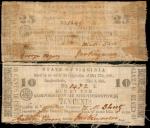 Lot of (2) Shepherdstown, Virginia. Corporation of Shepherdstown. November 1, 1861 10 & 25 Cents. Fi