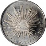 MEXICO. 8 Reales, 1897-Zs FZ. Zacatecas Mint. PCGS Genuine--Planchet Flaw, Unc Details Gold Shield.