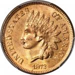 1872 Indian Cent. Bold N. MS-65 RD (PCGS). CAC. Eagle Eye Photo Seal.