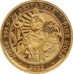 2022 Britannia 1/40oz Gold 50 Pence. Commemorative Series. Queen Elizabeth II. Trial of the Pyx Test