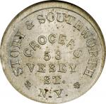 New York--New York. 1863 Story & Southworth. Fuld-630BV-21j. Rarity-8. German Silver. Plain Edge. MS