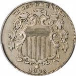 1883/2 Shield Nickel. FS-301. EF-45 (PCGS).