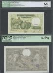 Banque Nationale de Belgique, 50 francs, 100 francs, 31st January 1945, 25th May 1943, serial number