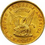 1853 United States Assay Office of Gold $20. K-18. Rarity-2. 900 THOUS. MS-63 (PCGS). CAC.
