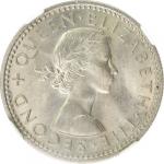 NEW ZEALAND: Elizabeth II, 1952-, 6 pence, 1959, KM-28.2, NGC graded MS65.