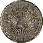 MEXICO. 8 Reales, 1854-Go PF. Guanajuato Mint. PCGS MS-62.