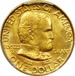 1922 Grant Memorial Gold Dollar. No Star. MS-65 (PCGS).