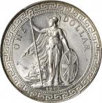 1912-B年英国贸易银元站洋一圆银币。PCGS MS-63 