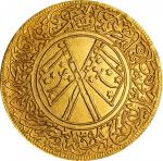 YEMEN. Gold Fantasy 10 Lira (2 Riyals), AH 1358 (1939). CHOICE UNCIRCULATED.