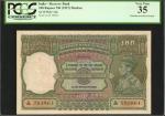 1937年印度储备银行100卢比。PCGS Currency Very Fine 35.