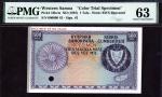 Cyprus, colour trial specimen 500 mils, ND (1961), (Pick 38cts, TBB B in PMG holder 63 Choice Uncirc