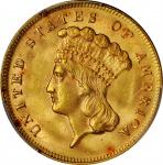 1878 Three-Dollar Gold Piece. MS-64 (PCGS). CAC.