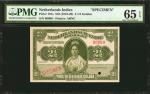 1919-20年荷属东印度爪哇银行2 1/2盾。样张。NETHERLANDS INDIES. Javasche Bank. 2 1/2 Gulden, ND (1919-20). P-101s. Sp