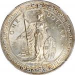 1901-B年英国贸易银元站洋壹圆银币。孟买铸币厂。 GREAT BRITAIN. Trade Dollar, 1901-B. Bombay Mint. NGC MS-63.