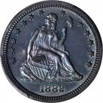 1882 Liberty Seated Quarter. Proof-65 Cameo (PCGS).