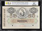 CUBA. Banco Espanol de la Habana. 50 Pesos, 18xx (1872). P-22s. Specimen. PCGS Banknote Choice Uncir