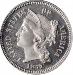 1877 Nickel Three-Cent Piece. Proof-66 Cameo (PCGS). CAC.
