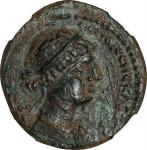 CLEOPATRA & MARC ANTONY. Coelesyria, Chalcis ad Libanum. AE 20mm (7.96 gms), dually-dated RY 21 (Egy