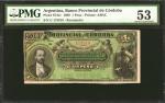 ARGENTINA. Banco Provincial de Cordoba. 1 Dollar, 1889. P-S741r. PMG About Uncirculated 53.