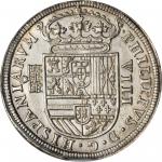 SPAIN. 8 Reales, 1591/0. Segovia Mint. Philip II (1556-98). PCGS AU-58.