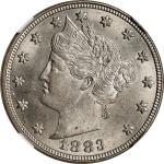 1883 Liberty Head Nickel. No CENTS. MS-63 (NGC).